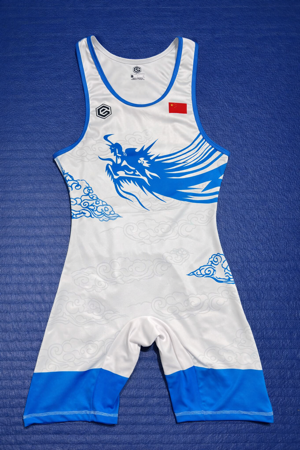 (On-Hand) China Wrestling Singlet Men's Blue