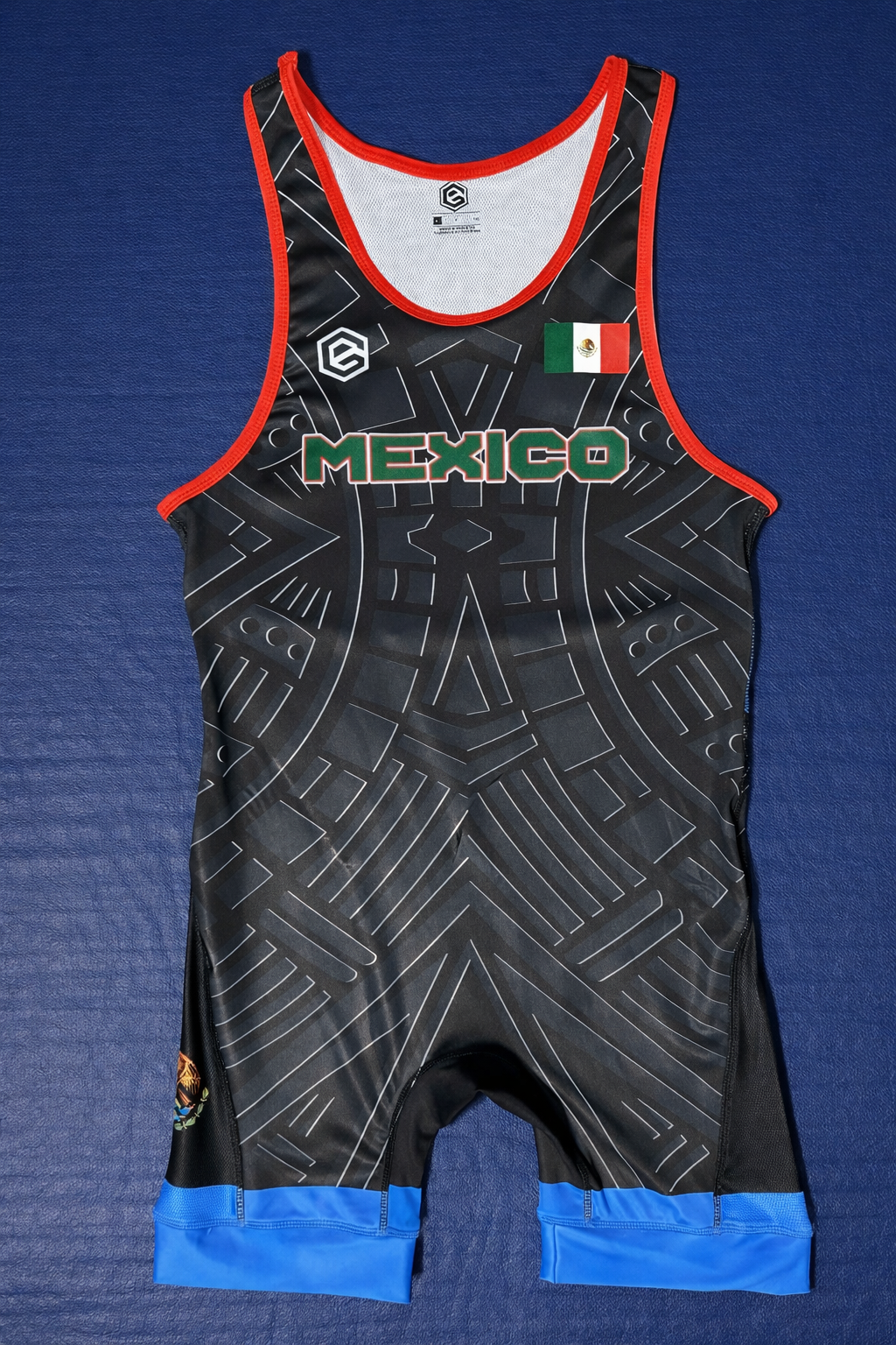 (On-Hand) Mexico Wrestling Singlet Mens Blue