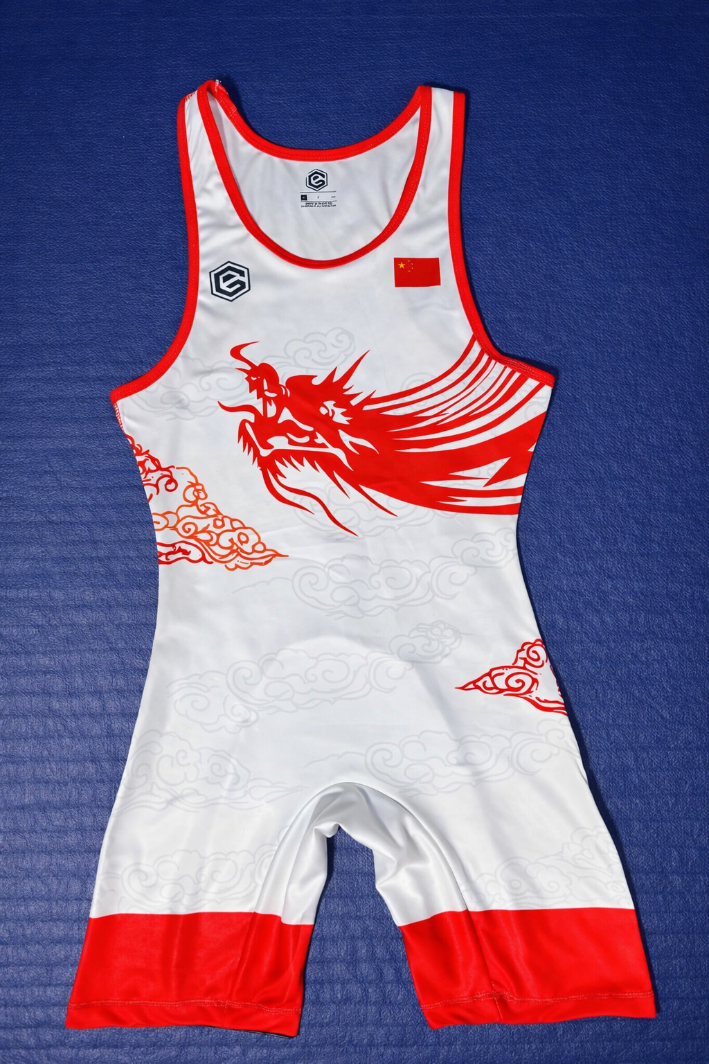 (On-Hand) China Wrestling Singlet Men's Red