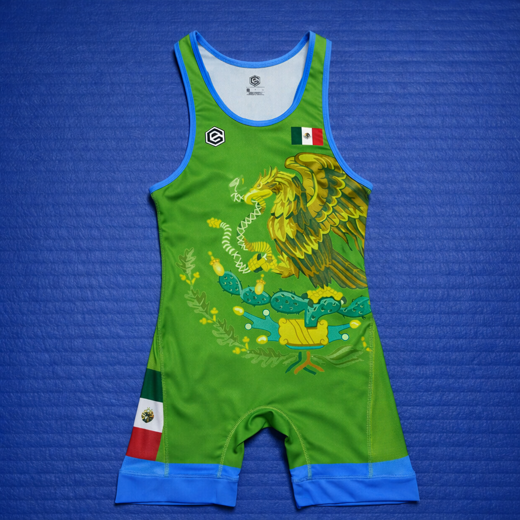 Mexico Wrestling Singlet Men’s Blue