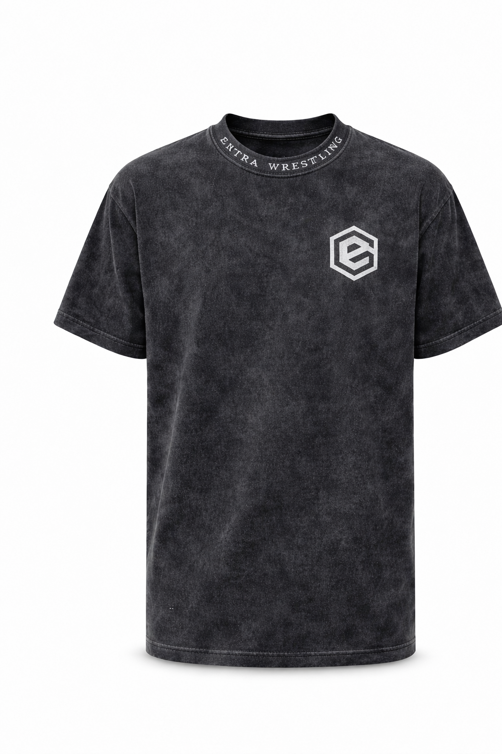 Entra Wrestling Washed Black Logo Heavyweight Tee