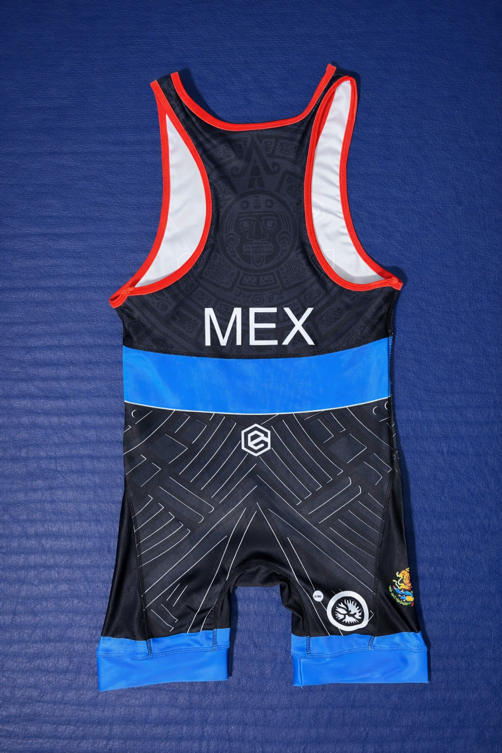 (On-Hand) Mexico Wrestling Singlet Mens Blue