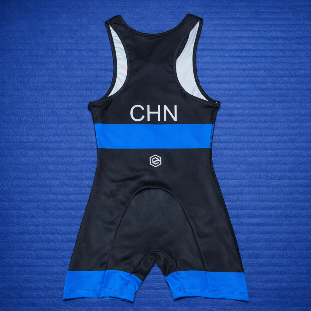 China Wrestling Singlet Men’s Blue